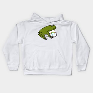 Frog with Worker Rainbow Essential Employee Meme Kids Hoodie